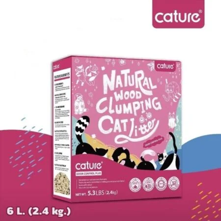 CATURE ODOUR CONTROL Carbon pallets natural wood cat litter-6L (PINK) - ACCESSORIES