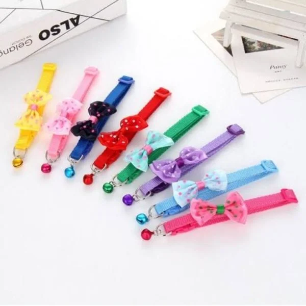 Cat Collars with Bell and Bow - ACCESSORIES