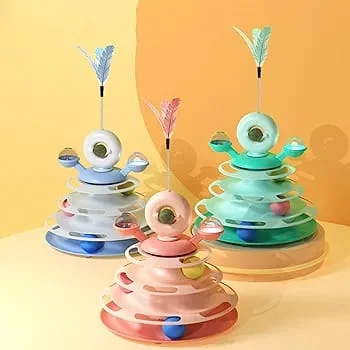 Cat Feather Stick 4 Layer Tower Toy - ACCESSORIES