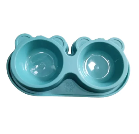 Cat Shaped Double Food Bowl - ACCESSORIES
