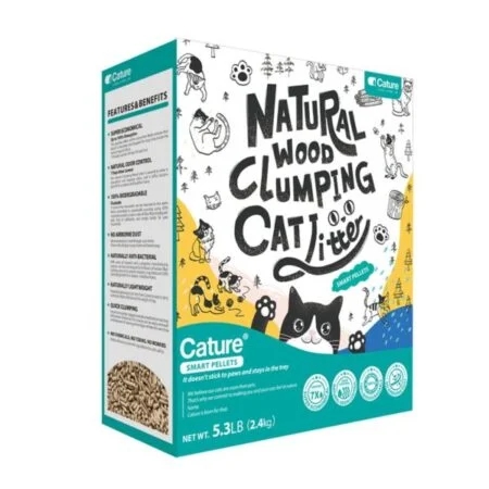 Cature Smart Granules Wood Litter 5.7 L (GREEN) - ACCESSORIES