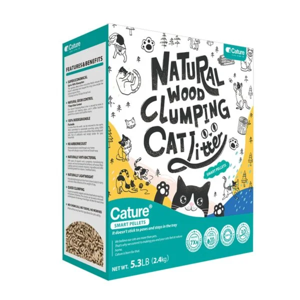 Cature Smart Granules Wood Litter 5.7 L (GREEN) - ACCESSORIES