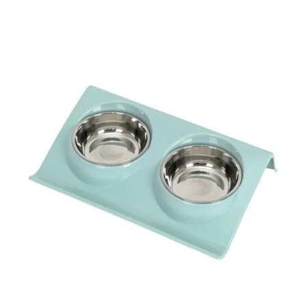 Double Dog Cat Bowls Stainless Steel - ACCESSORIES