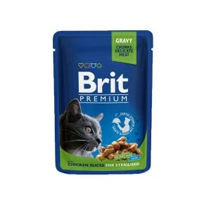 BRIT JELLY WITH CHICKEN SLICES FOR ADULT CAT 100 GRAMS - Brands