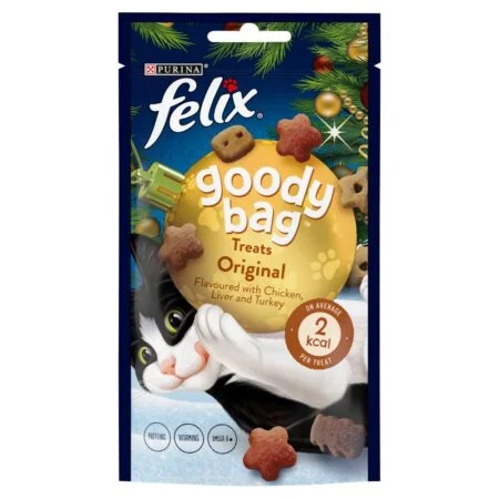FELIX GOODY BAG ORIGINAL [ CHICKEN,LIVER & TURKEY FLAVOUR ] 60GRAMS - CATS