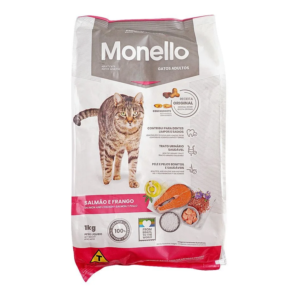 Monello Salmon And Chicken Adult Cat Food, 1 KG - CATS