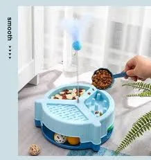 Cat Turntable Multi Function Feeding Toy with Teaser Stick - ACCESSORIES