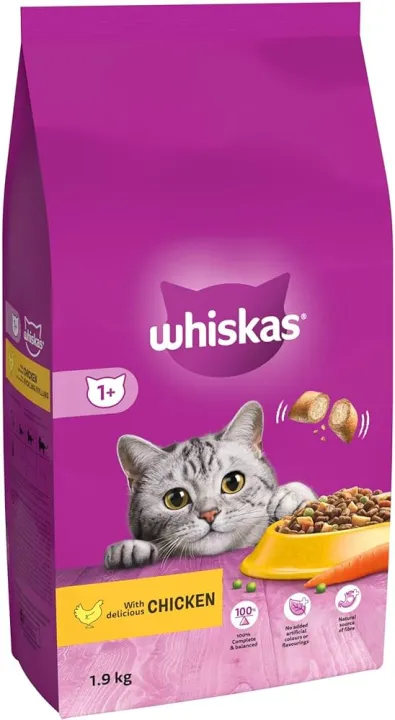 Whiskas 1+ Adult Dry Cat Food- Chicken Flavour (1.9 kg)