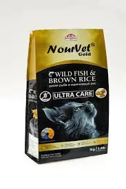 NOURVET GOLD WILD FISH AND BROWN RICE ALL STAGE CAT FOOD 1KG - Brands