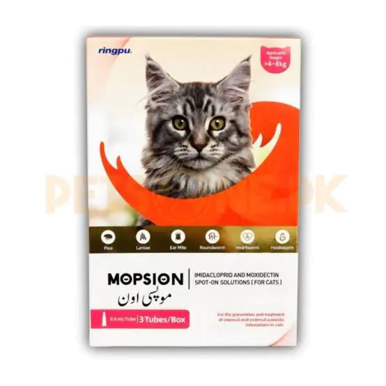 Mopsion Spot-on Solution for Cat (4-8 Kg) 1 Tube - CATS